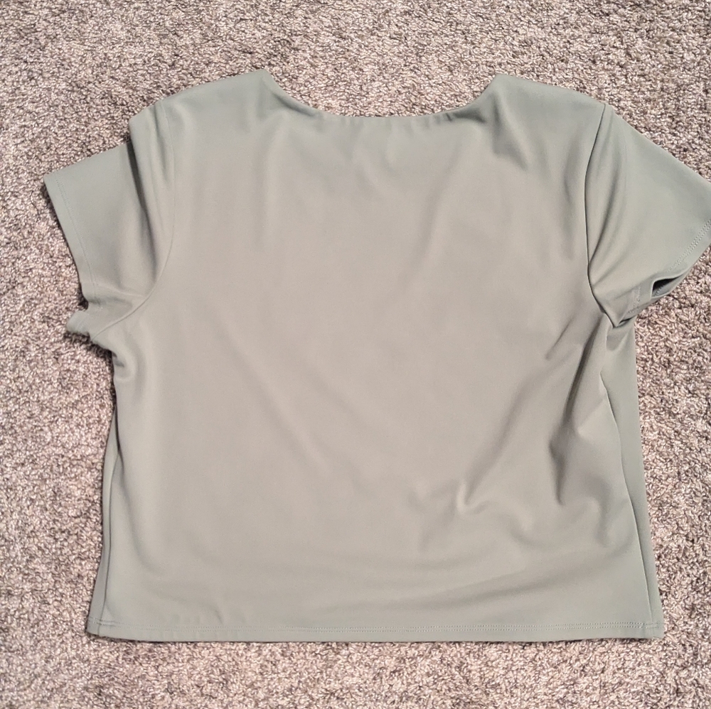 Express-Body Contour crop top-Size XL-Sage Green